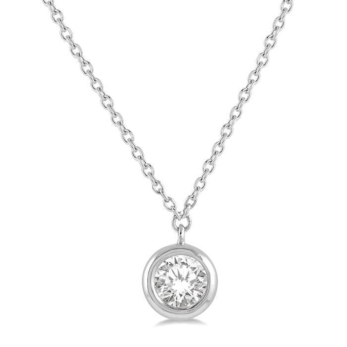 Élan Regalia Round Shape Bezel Set Diamond Pendant