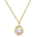 Luna Isolde Round Shape Bezel Set Diamond Pendant