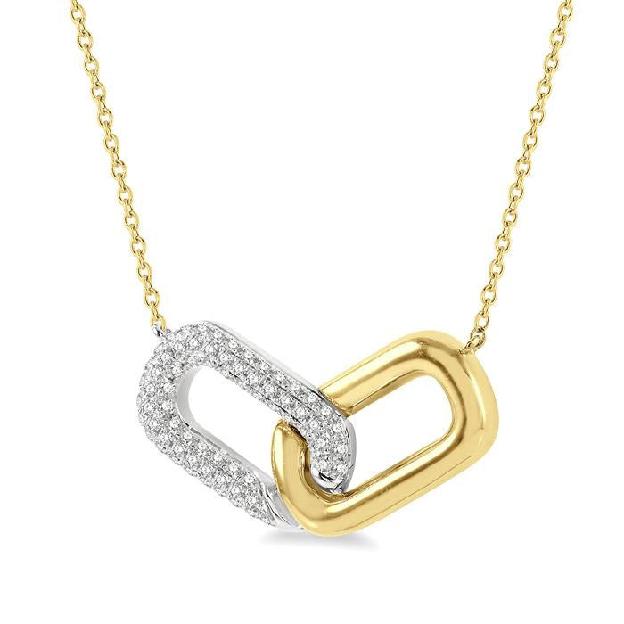 Paperclip Diamond Fashion Necklace