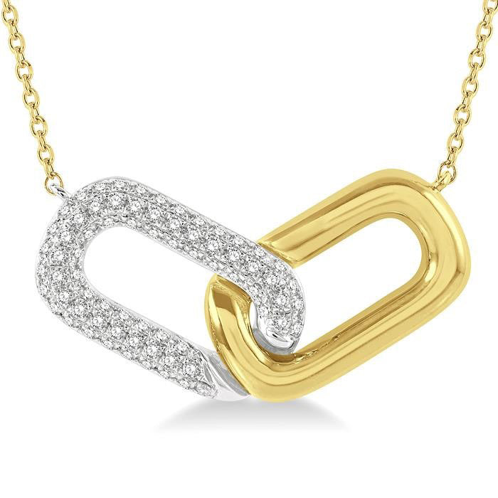 Paperclip Diamond Fashion Necklace