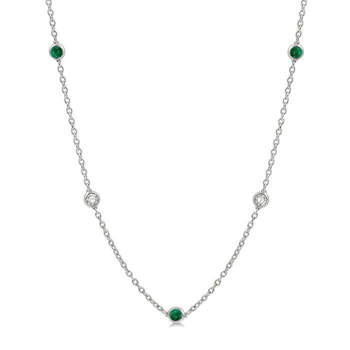 Seraph Gemstone & Diamond Station Necklace
