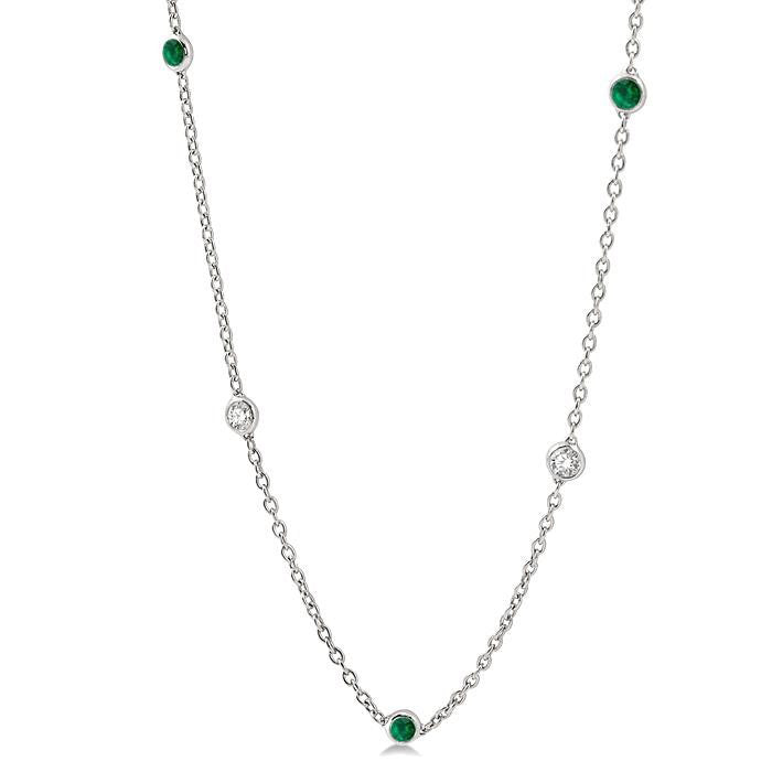 Seraph Gemstone & Diamond Station Necklace