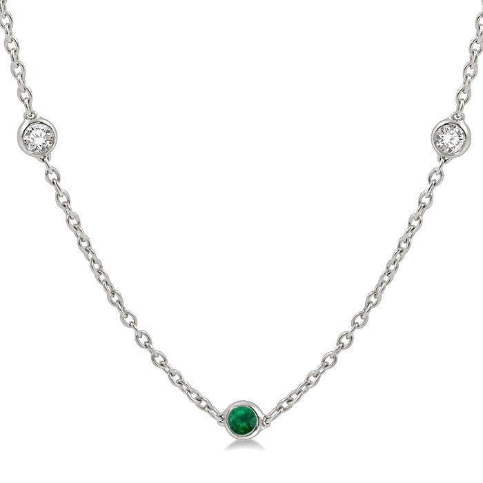 Seraph Gemstone & Diamond Station Necklace