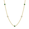 Ivy Gemstone & Diamond Station Necklace