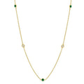 Gemstone & Diamond Station Necklace