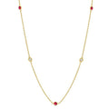 Blossom Gemstone & Diamond Station Necklace