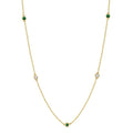 Wisteria Gemstone & Diamond Station Necklace