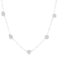 Mixed Shape Paperclip Shine Bright Diamond Station Necklace