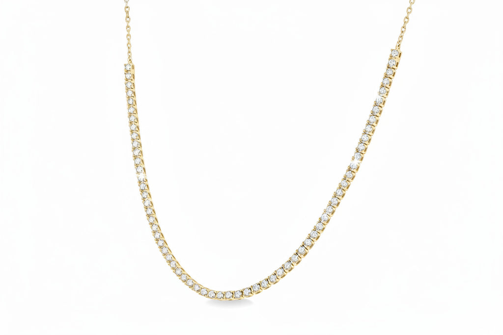 Wisteria Quiana Halfway Diamond Tennis Necklace