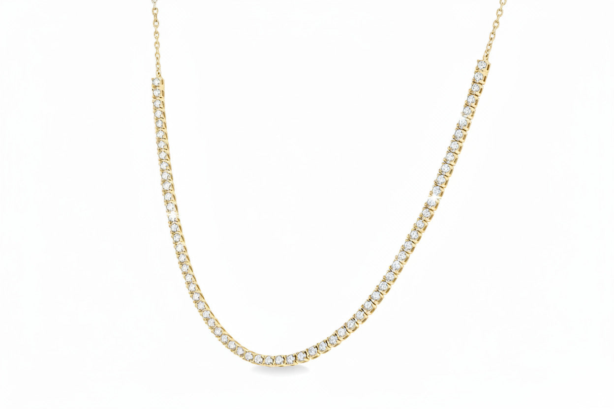 Wisteria Quiana Halfway Diamond Tennis Necklace