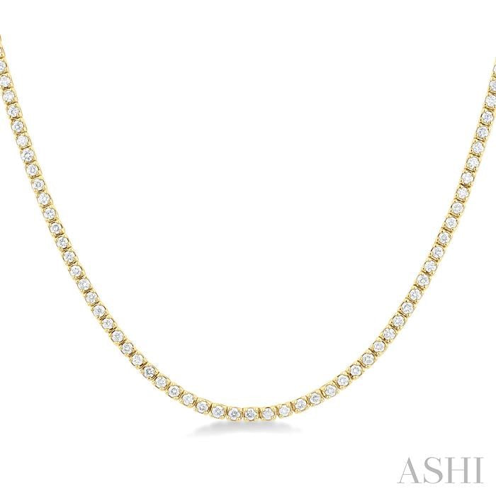 Wisteria Quiana Halfway Diamond Tennis Necklace