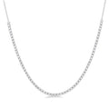 1 Ctw Round Cut Diamond Halfway Tennis Necklace in 10K White Gold