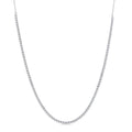 2 Ctw Round Cut Diamond Halfway Tennis Necklace in 14K White Gold