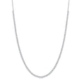 3 Ctw Round Cut Diamond Halfway Tennis Necklace in 14K White Gold