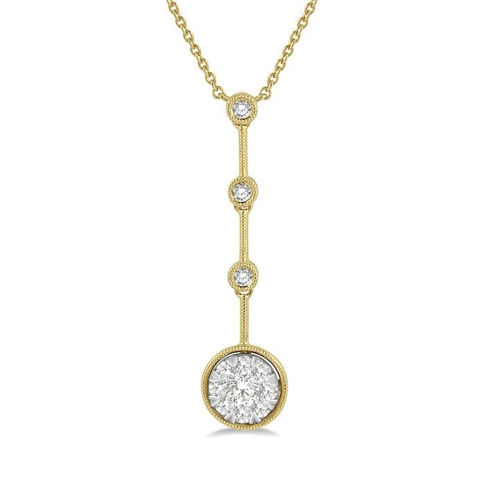 Dione Zofia Round Shape Shine Bright Diamond Necklace