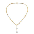2 Ctw Shine Bright Round Cut Diamond Elongated Link Necklace in 14K Yellow and White Gold
