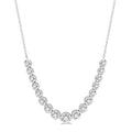 1 Ctw Round Cut Diamond Illusion Necklace in 14K White Gold