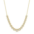 1 Ctw Round Cut Diamond Illusion Necklace in 14K Yellow Gold