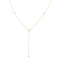 1/4 Ctw Bezel Set Round Cut Diamond Y-Shape Station Necklace in 14K Yellow Gold