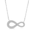 1/4 Ctw Infinity Round Cut Diamond Necklace in 14K White Gold