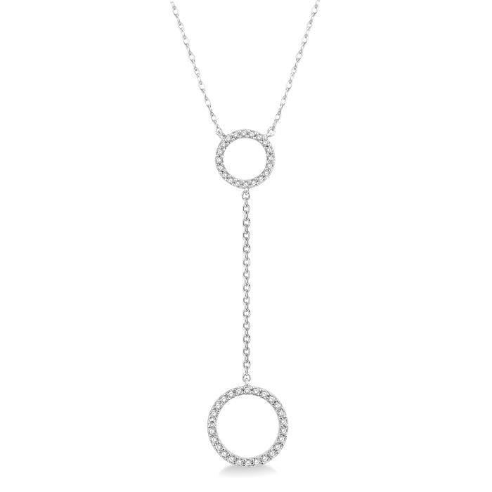 Twin Circle Diamond Necklace