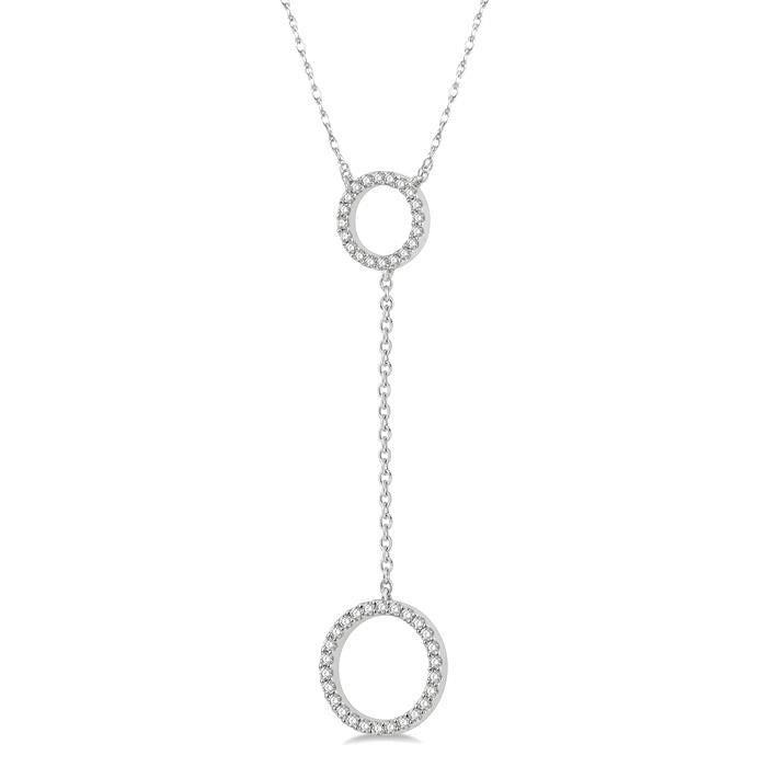 Twin Circle Diamond Necklace