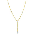 1 Ctw Marquise Cut Diamond Teardrop Bar Necklace in 14K Yellow Gold