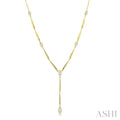 1 Ctw Marquise Cut Diamond Teardrop Bar Necklace in 14K Yellow Gold