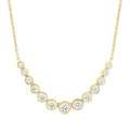 Solstice Allure Bezel Set Graduated Diamond Smile Necklace