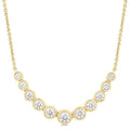Zenith Wren Bezel Set Graduated Diamond Smile Necklace