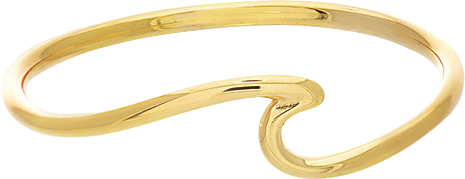 14k Yellow Gold Wave Band