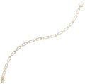 10K YG 1/2 ct. tw. Diamond Paperclip Link Bracelet