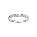 10K WG 1/10 ct. tw. Diamond & 1/7 ct. tw. Peridot Alternating Stackable Ring