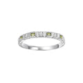 14K WG 1/12 ct. tw. Diamond & 1/7 ct. tw. Peridot Alternating Stackable Ring