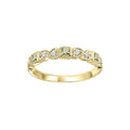 14K YG 1/12 ct. tw. Diamond & 1/7 ct. tw. Peridot Alternating Stackable Ring