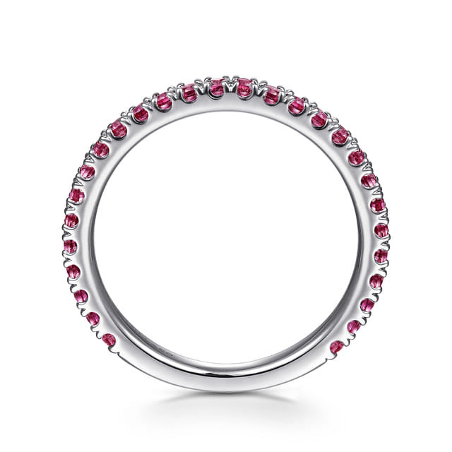 14K White Gold PT - Pink Tourmaline Ladies Ring