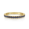 14K Yellow Gold Sapphire Stackable Ring
