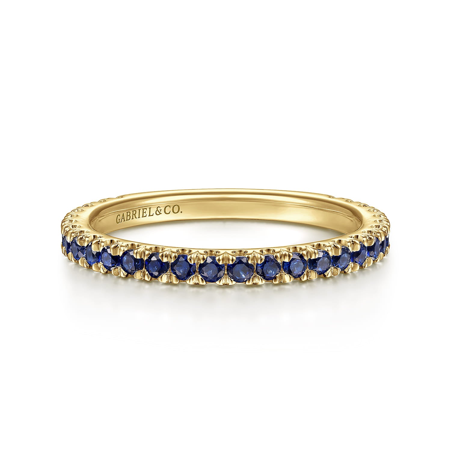 14K Yellow Gold Sapphire Stackable Ring