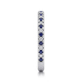 14K White Gold Sapphire and Diamond Stackable Band