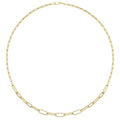 14K YG 1/2 ct. tw. Diamond Paperclip Necklace