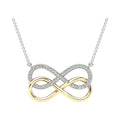 Double Infinity Silver Diamond Necklace