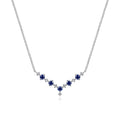 14K White Gold Diamond Chevron Necklace