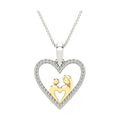 Mothers Heart Silver Pendant