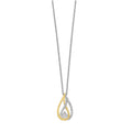 Sterling Silver Gold Plated .10ctw Diamond Necklace
