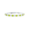 10K WG 1/5 ct. tw. Diamond & 1/6 ct. tw. Peridot Stackable Ring