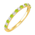 10K YG 1/5 ct. tw. Diamond & 1/4 ct. tw. Peridot Stackable Ring