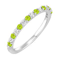14K WG 1/5 ct. tw. Diamond & 1/3 ct. tw. Peridot Stackable Ring