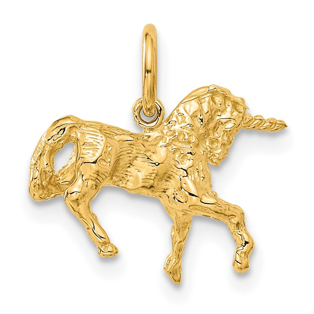 Summer Magnolia Subtle Sun 14k Unicorn Charm