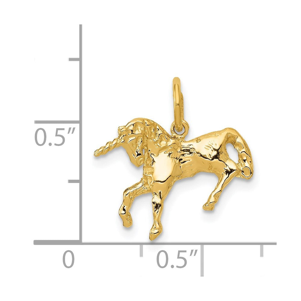 Summer Magnolia Subtle Sun 14k Unicorn Charm