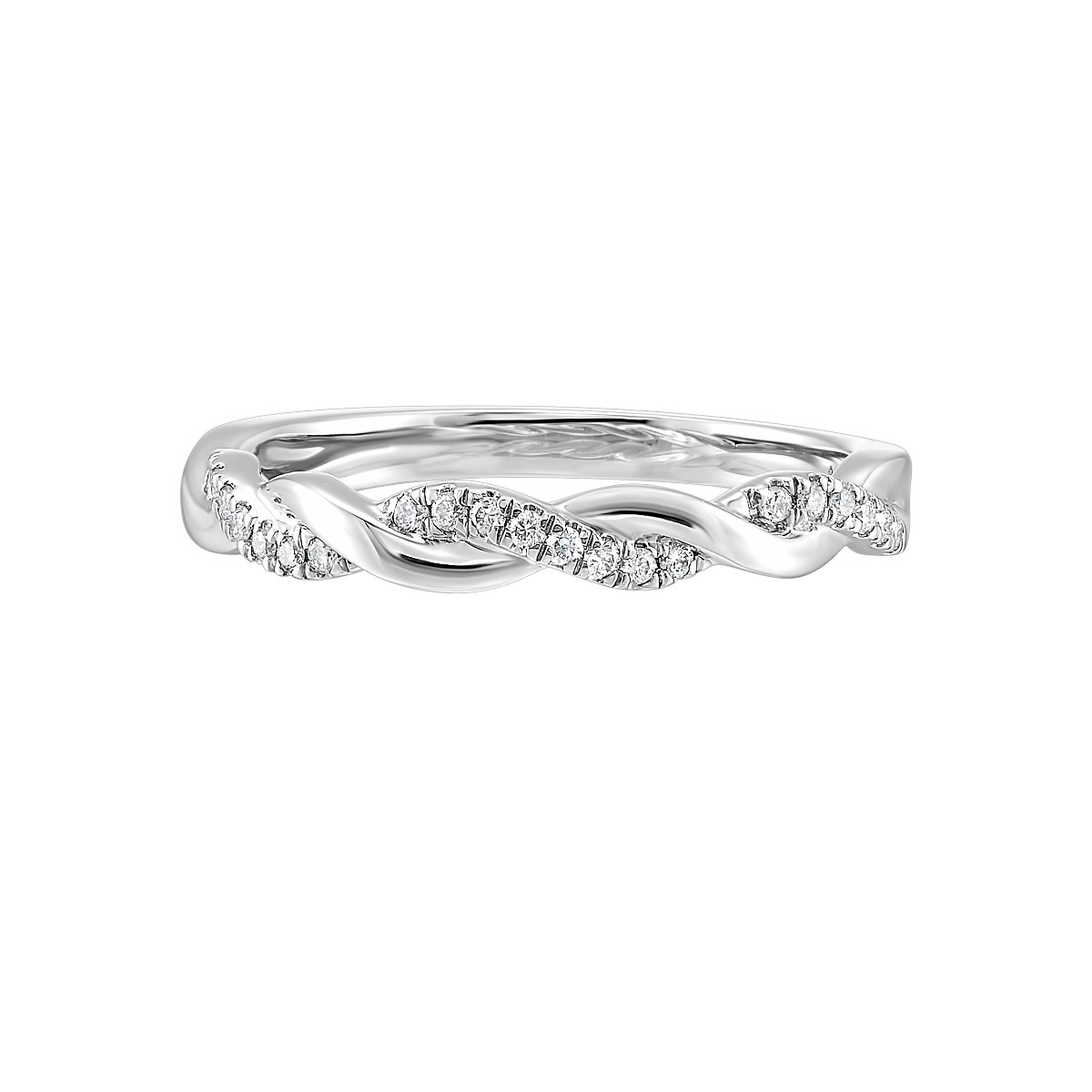 14k White Gold Lab Grown Wedding Band